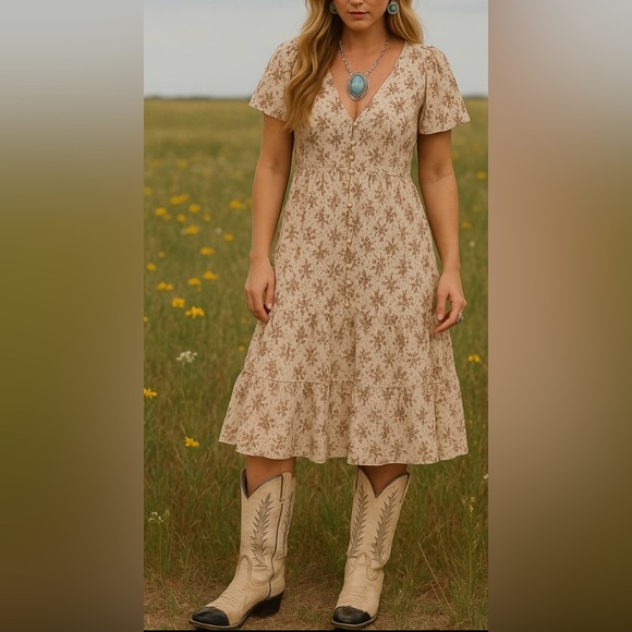 Vintage Tony Lama vintage womens wing tip cowboy boots women’s SZ 7.5 - Picture 2 of 9